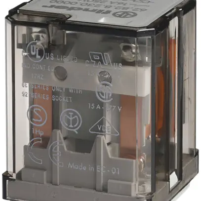 Relè di potenza Finder 62, 2Ch 16A/230VAC AgCdO brida di fissaggio 