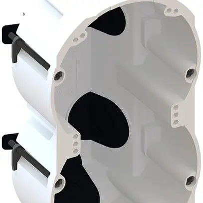 Scatola per parete cava AGRO Quickbox ECON Pro, 2×1 Ø83mm ermetico bianco 