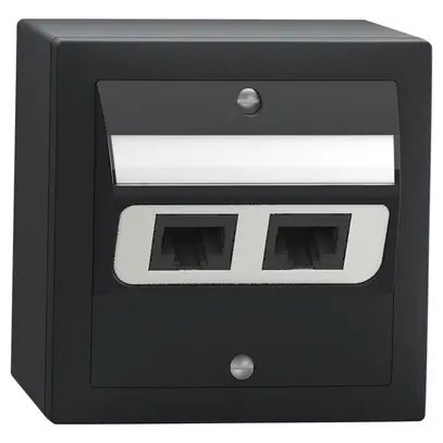 Scatola di raccordo AP SIDUS 2×RJ45 antracite 