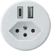 Prise de charge USB basico 18W PD 1×type A 1×type C type 13 blanc 
