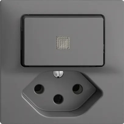 Combinaison lum.A-R/1L+T13 EDIZIOdue gris foncé, avec lent. LED jaune 