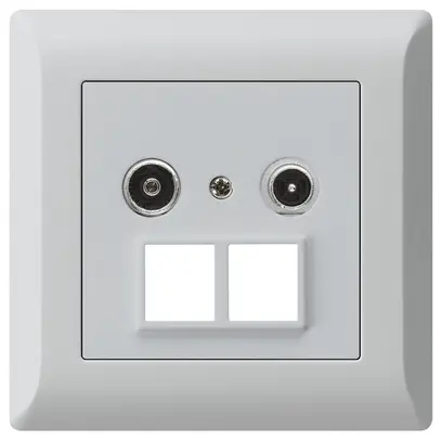 Prise multimédia ENC kallysto.line R/TV 19dB 2GHz gris clair 