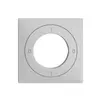 Kit frontale EDIZIOdue 0-1-0-1 60×60mm grigio chiaro, per interruttore a chiave 