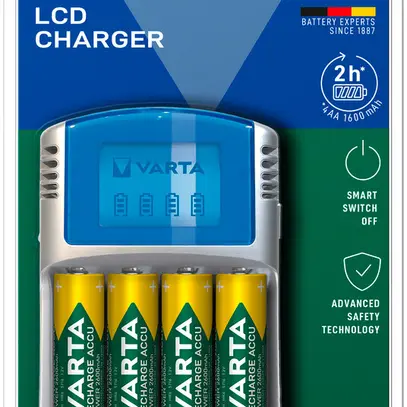 Ladegerät VARTA LCD Charger mit 4×AA 2.5Ah Ready To Use 