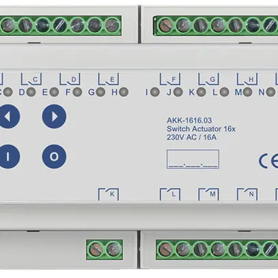 Attuatore-commutatore KNX AMD MDT AKK-1616.03 16-can 16A 230VAC 8UM 