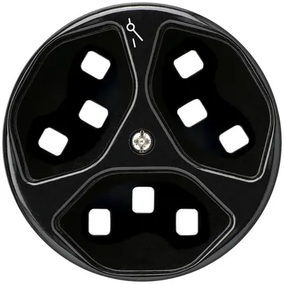 Disque frontal pour prise Hager basico 3×type 23 1×S H noir 