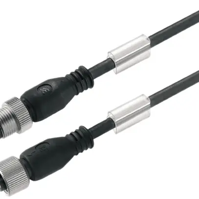 Câble Weidmüller SAIL M12/M12 4L 1.2m fiche/prise droite PUR noir, A 