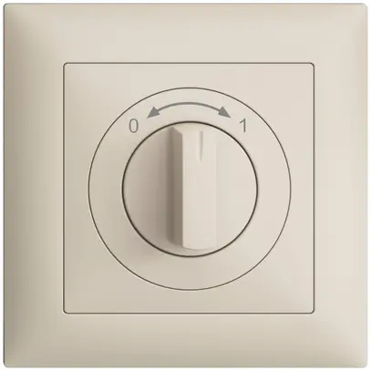 Kit frontale EDIZIOdue 0<->1 crema 88×88mm per pulsante girevole 