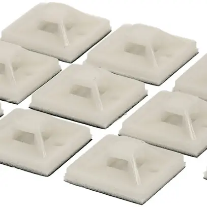 Zoccolo per fascetta MAX HAURI 19×19mm max.3.6mm 10 pezzi bianco 