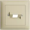 Kit frontale EDIZIOdue vanille 88×88mm 1×RJ45 