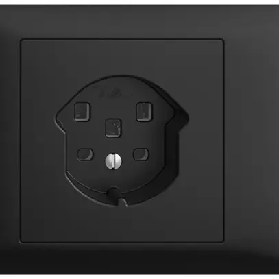 Prise INC EDIZIOdue T25 16A noir 53mm avec bornes enf. 