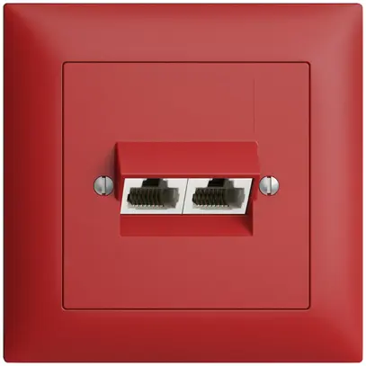 Presa INC 2×RJ45/u 4P sep. EDIZIOdue berry ITplus 