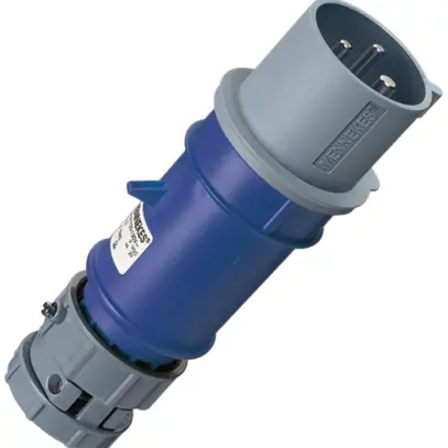 Fiche mobile CEE-Powertop 32A 3P 6h 230V bleu presse-étoupe 