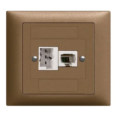 EB-Dose xDSL RJ45/TT83 coffee ITplus EDIZIOdue mit Filter 