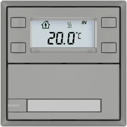 Poussoir RTH EDIZIO.liv SNAPFIX® a.RGB-LED étiqu.1×touche comm.1T grc 