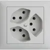 Prise INC EDIZIOdue 3×T13 gris clair 
