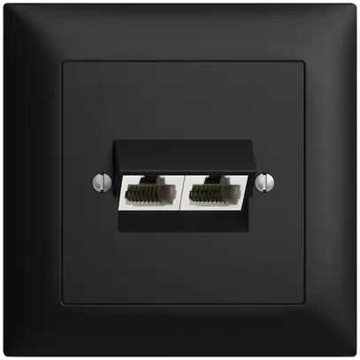 Prise de raccordement INC 2×RJ45/u 4P sép.no EDIZIOdue ITplus 