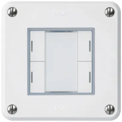 UP-Taster robusto C KNX 4× RGB LED s/e-link weiss 