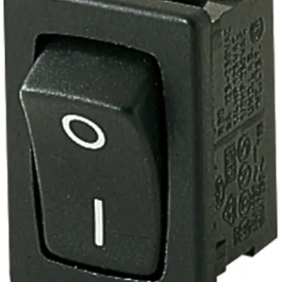 Interruttore a bilico INS Novitronic, 12A/250V 0/1L, ne, "0-1" 