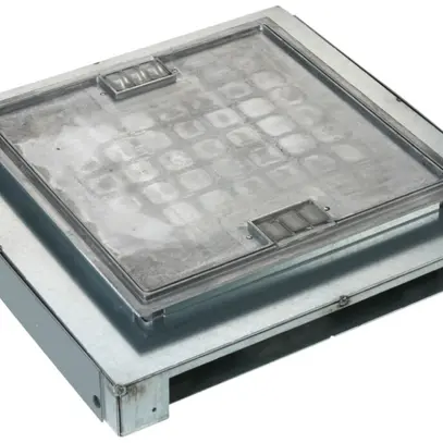 Boîte de raccordement Woertz h=72…100 pour canal de sol noyée 40×300mm 