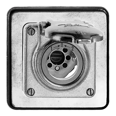 UP-Schwenktaster nass 1->0<-2 Al, für Sicherheitsschloss, ohne Zylind 