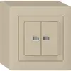 Interruttore pulsante luminoso AP kallysto 1/3+3/1 con 2 lenti beige 