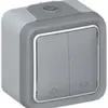 Interruttore per tapparella AP PLEXO grigio 2×AV/1L 