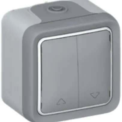 Interrupteur pour stores AP PLEXO gris 2×AV/1L 
