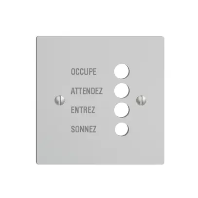 Plaque frontale EDIZIOdue gris clair, français 