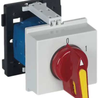 Inter.rotativo AMD K&N, 20A/500V 0/1L, manopola grc, "0-1" 