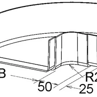 Angolo orizzontale Niedax 300×80 