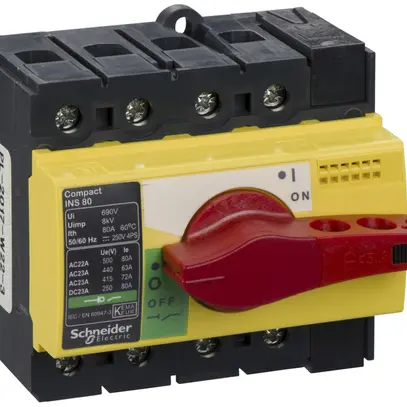 Interrupteur de charge INC Schneider Electric NS-I 80 4L jaune/rouge 