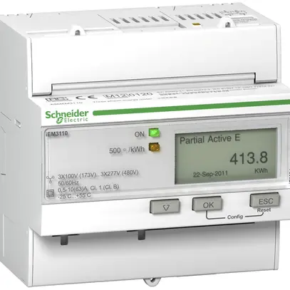 Compteur d'énergie AMD Schneider Electric iEM3110 MID 3P+N 63A impulsions 