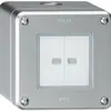AP-Druckschalter robusto IP55 Schema 3+3 2×beleuchtet aluminium 
