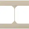 Cadre de recouvrement ENC kallysto.line 1×2 beige horizontal 92×152mm 