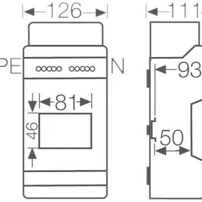 Tableau de distribution Hensel KV1504 1rangée gris clair 