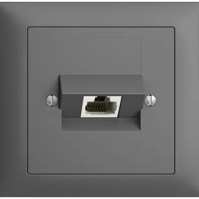 Presa INS 1×RJ45/u 8P ITplus EDIZIOdue grigio scuro 