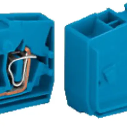 Morsetto individuale WAGO 2.5mm² 2L blu 