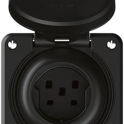 Prise ENC robusto 1×type 25 IP55 noir 