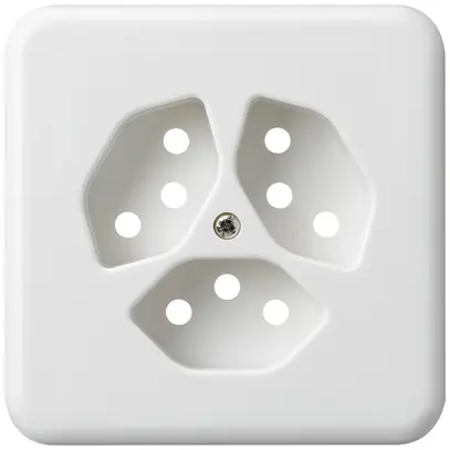 Plaque de recouvrement IS 3×type 13 basico blanc avec sécurité enfants 