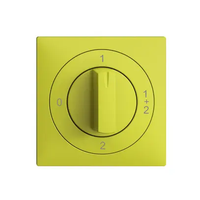 Kit frontal EDIZIOdue 0-1-1+2-2 60×60mm lemon pour interrupteur rotatif 