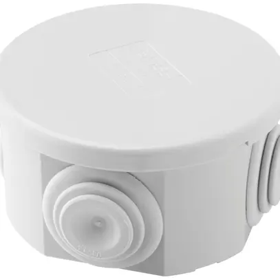 Scatola di derivazione AP GEWISS Ø74×41 coperchio ad innesto IP44 s.a. grigio 