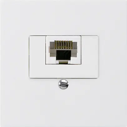 Insert pour prise de raccordement kallysto 1×RJ45u blanc 