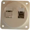 Boîte cat.6 IK 2p.2RJ45/s blanc 