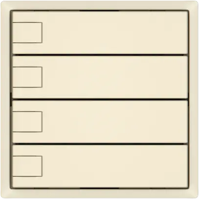 Poussoir KNX RGB EDIZIO.liv SNAPFIX® capteur temp.s.LED 4× comm.1T cr 