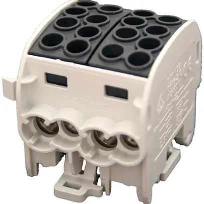 Blocco ripartizione tipo C 4×35/4×25mm² 125A CU nero 