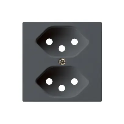 Plaque frontale kallysto 2×T13 60×60mm anthracite avec sécurité enfants 