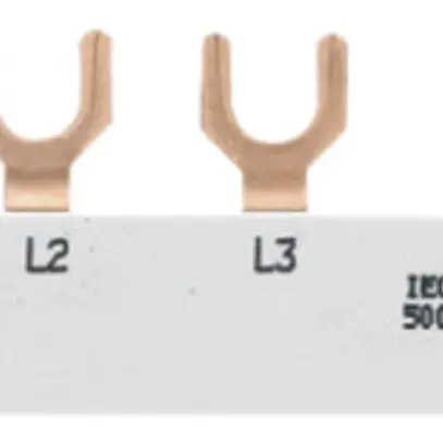 Peigne de raccordement Hager 3P 3L fourche 10mm² 63A 210×12mm disjoncteur blanc 