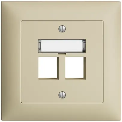 Kit de montage ENC EDIZIOdue FMI, sortie droite, pour 2×Keystone, vanille 