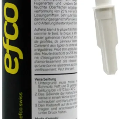 Colle et masse d'étoupage EFCO TILCA FIX KD 290ml 2.4N/mm² 2.5mm/24h gris 